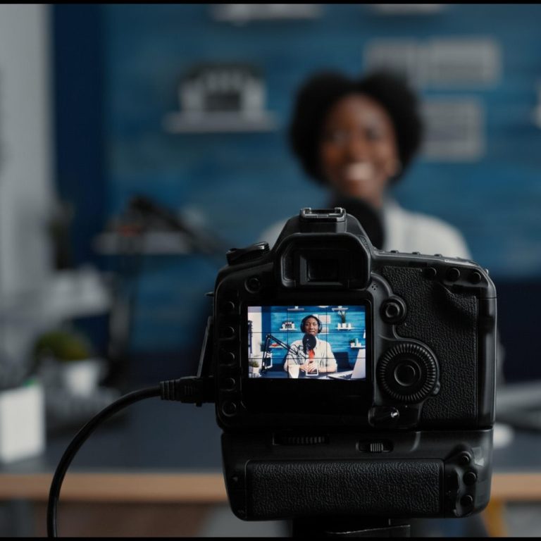 Executive recording a thought leadership video to build authority and credibility
