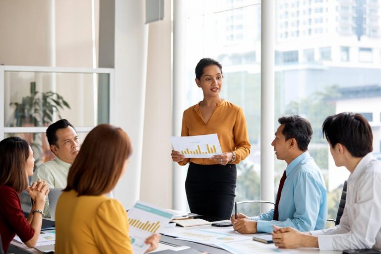 Illustration of thought leadership and content marketing strategies used by businesses to build authority, attract audiences, and drive growth